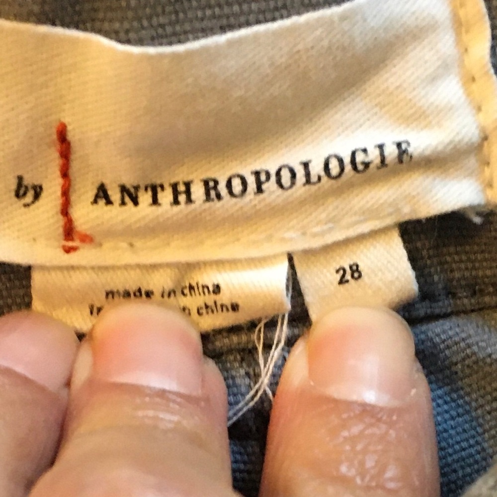 Anthropologie Light Blue Gray Cargo Pants size 28 - Picture 3 of 12
